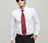 春秋男装式潮流长袖韩版修身时尚商务休闲工作免烫职业白领衬衫衣