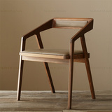 美式新款时尚实木餐椅咖啡餐厅扶手椅靠背椅酒吧椅办公椅休闲吧椅
