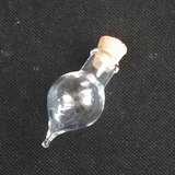 项链DIY配件批发 8MM透明小玻璃瓶子 天然木塞精油瓶 香水瓶 桃心