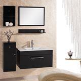 特价现代PVC浴室柜黑色吊柜整体卫生间洗手洗脸台盆柜组合定制