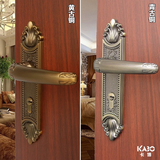 KABO德国卡博房间门锁室内欧式执把手静音实木套装美式仿古铜K28