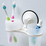 飞达三和强力吸盘洗漱杯架 浴室牙刷架卫生间洗漱架 杯架+2杯子