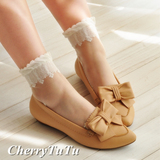 韩国可爱日系玻璃水晶丝袜短袜蕾丝袜公主花边袜薄夏天女袜子