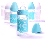 原装进口suavinex苏维妮新生儿玻璃奶瓶宽口径婴儿硅胶用品防胀气