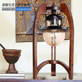 新中式东南亚卧室床头田园乡村简约老上海欧式复古怀旧实木台灯