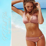 2014热销款外贸原单性感分体泳衣泳装女软包丝光性感 沙滩比基尼