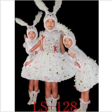 六一新款小白兔动物服装小兔子卡通圣诞节演出服幼儿舞蹈表演服装