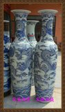 景德镇陶瓷 落地大花瓶 高档全手绘 仿古青花 中国龙 1.8-2.2米