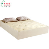 实木气压高箱床双人床储物床童床榻榻米系列1/1.2/1.5/1.8米白色