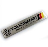 精品 大众 标志 德国国旗 改装铝合金拉丝 立体金属车标 车贴标志
