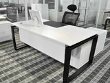 黑白色办公桌简约现代 时尚电脑主管经理桌总裁老板桌 家用大班台