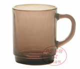 法国进口咖啡色钢化玻璃马克杯水牛奶杯茶杯微波炉适用260/310ml