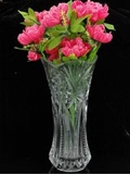 特大号欧式彩色水晶玻璃花瓶 透明花器插花瓶 富贵竹 百合 插花瓶
