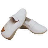 白色护士鞋 坡跟真皮牛筋底2014春冬季包邮 舒适透气女职业单鞋子