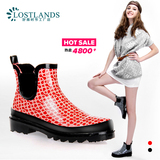 Lostlands帅气优雅短筒无筒女式雨靴雨鞋花园鞋套鞋