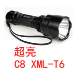 加深光杯 强光远射UltraFire C8款 XML-T6 防水 L2 10W白光手电筒