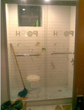 上海一字形隔断移门淋浴房简易钢化玻璃浴室屏风铝合金型材特价