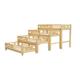 厂家直销 幼儿园儿童推拉床 樟子松幼儿床 幼儿园多层 四层木制床