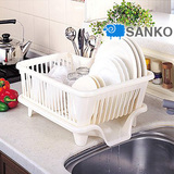 日本进口正品 SANKO厨房碗架餐具沥水架碗碟收纳架置物架沥水篮子