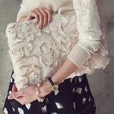 夏季2014新款韩版女包蕾丝花朵玫瑰花手拿包新娘包晚宴包化妆小包