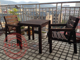 木制方桌椅/户外加厚方桌椅/休闲户外木桌椅/咖啡桌/炭化仿古