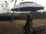 特价金威铝直双层双弯钓鱼伞2米防雨防风防紫外线 超轻遮阳垂钓伞