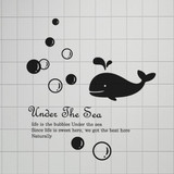 海底世界地中海风格儿童房鲸鱼墙贴浴室瓷砖厨房创意防水贴纸贴画