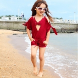 小桃贝迪斯正品可爱儿童游泳衣比基尼新款泡温泉韩版时尚女童泳装