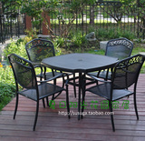 晴天花园户外家具正品 紫檀系列铸铝桌椅铝合金材质金属家具