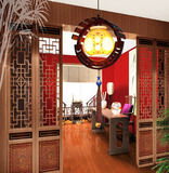 中式古典陶瓷单头吊灯书房卧室餐厅灯饰青花陶瓷灯具青花瓷灯