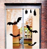 包邮！蝙蝠群万圣节玻璃贴酒吧咖啡店店铺橱窗贴门装饰贴窗贴墙贴