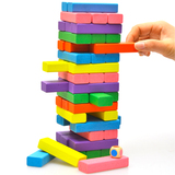 大号木制彩色层层叠 叠叠高 叠叠乐抽积木桌游玩具3-4-5-6-7岁