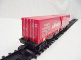 大型仿真电动玩具轨道火车模型系列配件 红色货柜车厢 货运车厢