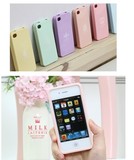 可爱果粉 iphone4手机壳子4s硅胶保护套 苹果4手机壳 糖果色 配件