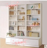 书架书架组合高低书柜与抽屉组合 简易特价书橱 定做书架自由柜子