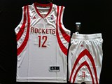正品adidas阿迪nba rockets火箭12号HOWARD霍华德篮球衣服套装白