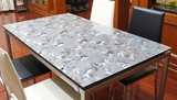 正品龙塑软玻璃桌布 磨砂波斯菊台布防水防油免洗餐桌垫PVC水晶板