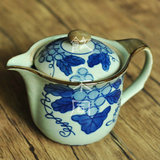饮不同日本陶瓷茶器日式和风传统茶具青花茶壶手绘手工陶器送滤网