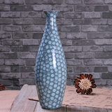 龙泉青瓷陶瓷花瓶大号手工陶瓷仿古现代装饰简约花瓶摆件点彩瓶