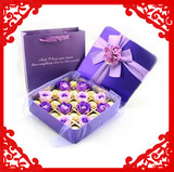 包邮 费列罗进口巧克力+玫瑰花DIY礼盒装 圣诞节礼物、生日情人节