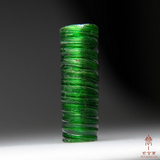 【珍宝藏】清代孔雀绿搅胎老琉璃珠6.5-7mm 撵珠 老珠子 老琉璃