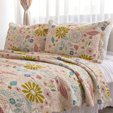 纯棉日式绗缝被三件套床盖 全棉夏季空调被加厚床单1.5米1.8米
