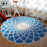 欧式圆形大地毯简约花纹客厅茶几卧室床边毯时尚艺术造型毯可定做