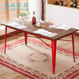 欧式小户型餐桌实木餐桌椅组合 铁艺餐桌餐厅桌椅咖啡厅桌椅特价