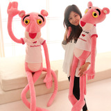 大号1.1米 可爱粉红豹毛绒玩具穿T恤的粉红顽皮豹公仔 情人节礼物
