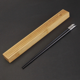 NEWREA新锐不锈钢头乌木筷子 便携筷子套装 环保筷子1双随身装
