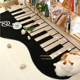 床前边垫子特价卧室高档加厚个性 地毯创意钢琴猫咪可爱儿童地毯