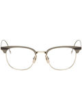 美国代购 Thom Browne 男士TB-104 青铜色金色圆形眼镜