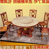 2016大理石餐桌椅组合圆形吃饭桌子转盘圆桌宜家户型实木整装2.5