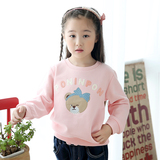 童装2016春装新款女童t恤韩版中大童上衣宝宝打底衫套头卫衣外套